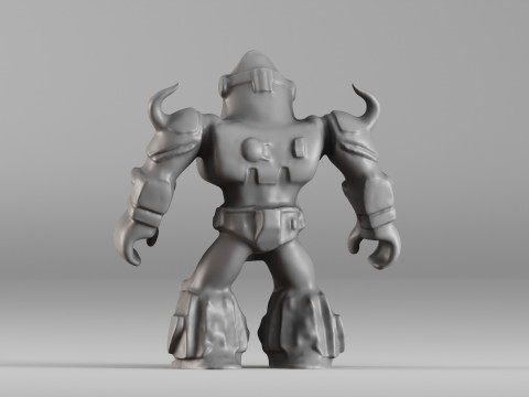 001641 Mecha Gorilla Warrior Stylized 3D Character for Printing V1 3dp 3Dプリントモデル