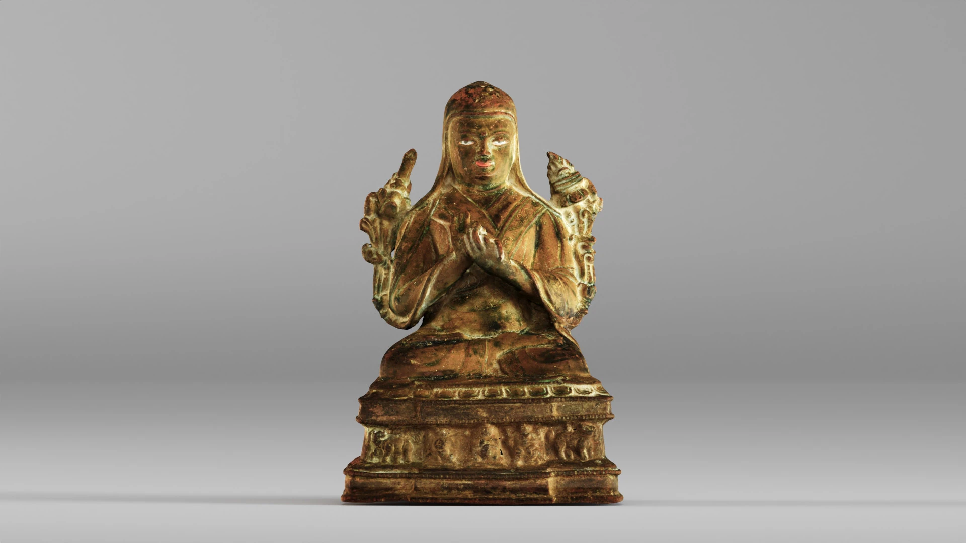 001643 Ancient Tibetan Buddha Statue 3D Scan 3D Print Model .c4d .max .obj .3ds .fbx .stl .blend