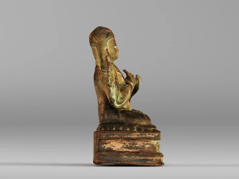 001643 Ancient Tibetan Buddha Statue 3D Scan 3D Print Model