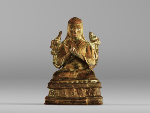 001643 Ancient Tibetan Buddha Statue 3D Scan 3D Принт Модель