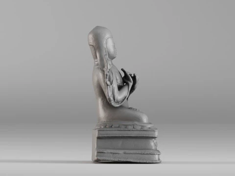 001643 Ancient Tibetan Buddha Statue 3D Scan 3D Print Model