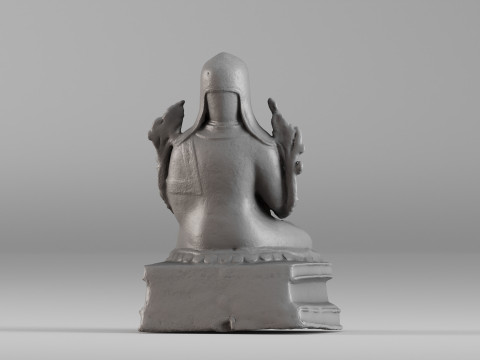 001643 Ancient Tibetan Buddha Statue 3D Scan 3D Принт Модель