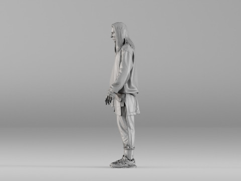 001646 Urban Style Male Realistic 3D Scanned Character 3Dプリントモデル