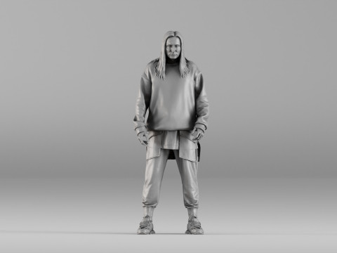 001646 Urban Style Male Realistic 3D Scanned Character 3D प्रिंट मॉडल