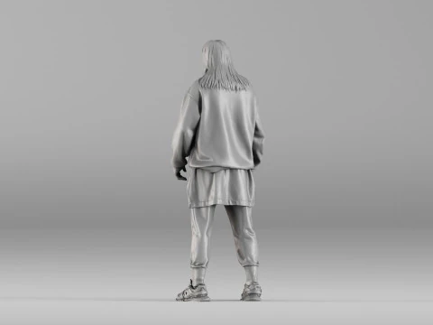001646 Urban Style Male Realistic 3D Scanned Character 3D Print Model