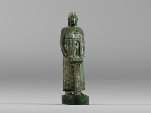 001647 Ancient Egyptian Priest High-Detail 3D Scanned Statue 3D Druckmodell