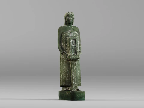 001647 고대 이집트 성직자 고해상도 3D 스캔 동상 3D 프린트 모델