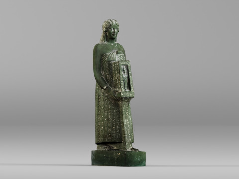 001647 Ancient Egyptian Priest High-Detail 3D Scanned Statue 3D Print Model
