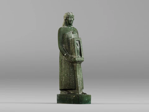 001647 Ancient Egyptian Priest High-Detail 3D Scanned Statue 3D Print Model