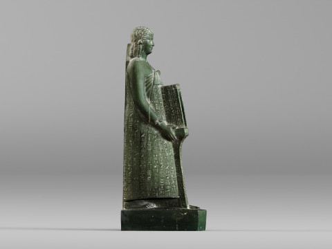 001647 Ancient Egyptian Priest High-Detail 3D Scanned Statue 3D Print Model