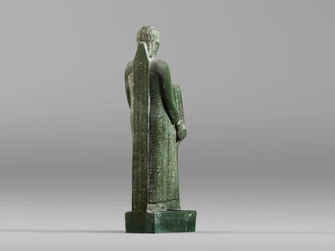 001647 Ancient Egyptian Priest High-Detail 3D Scanned Statue 3D Print Model