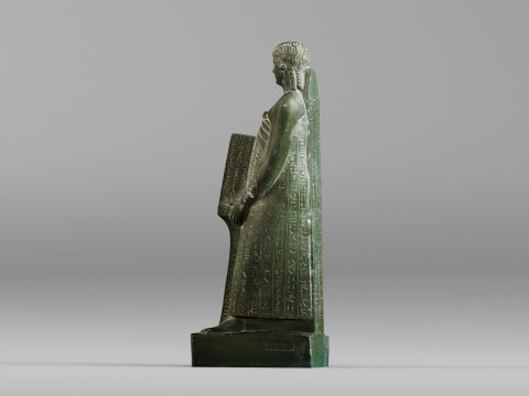 001647 Ancient Egyptian Priest High-Detail 3D Scanned Statue 3D Print Model