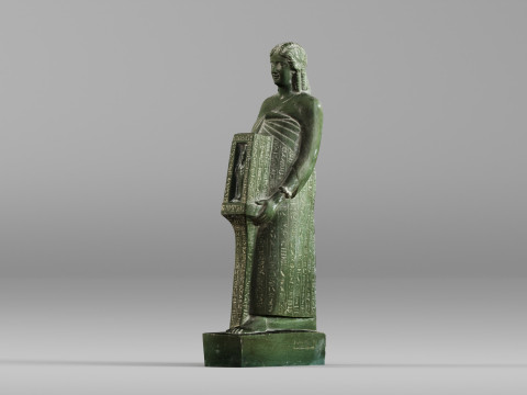 001647 Ancient Egyptian Priest High-Detail 3D Scanned Statue 3D Print Model