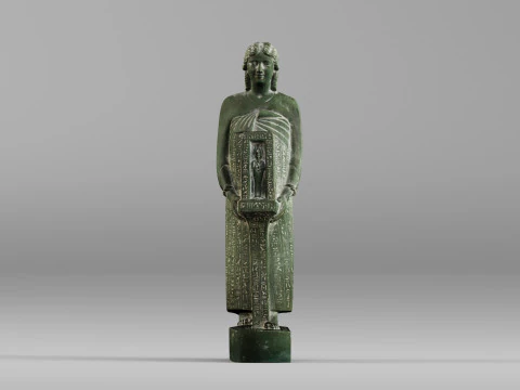 001647 Ancient Egyptian Priest High-Detail 3D Scanned Statue 3D Print Model