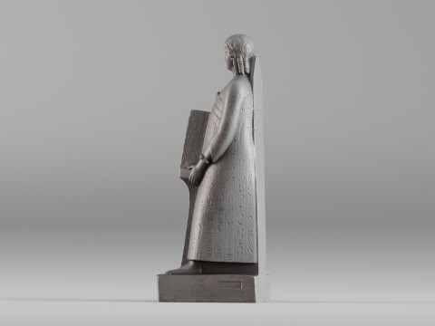 001647 Ancient Egyptian Priest High-Detail 3D Scanned Statue 3D Print Model