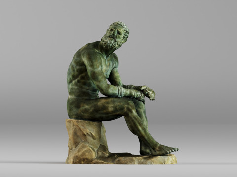 001648 Seated Ancient Greek Boxer 3D Print Model