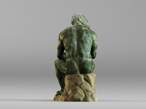 001648 Seated Ancient Greek Boxer 3D Print Model