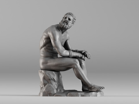 001648 Seated Ancient Greek Boxer 3D Print Model