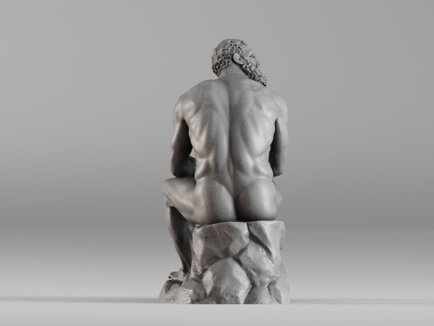 001648 Seated Ancient Greek Boxer 3D Print Model
