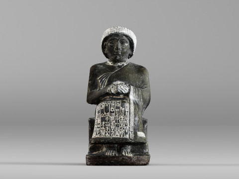 001650 Seated Gudea of Lagash Ancient Sumerian Ruler 3D 프린트 모델