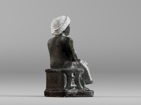 001650 Seated Gudea of Lagash Ancient Sumerian Ruler Modello di stampa 3D
