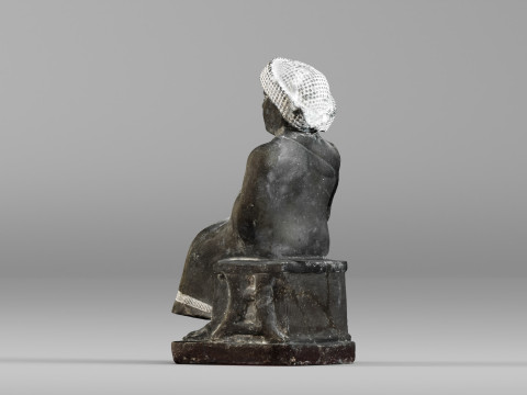 001650 Seated Gudea of Lagash Ancient Sumerian Ruler Modello di stampa 3D