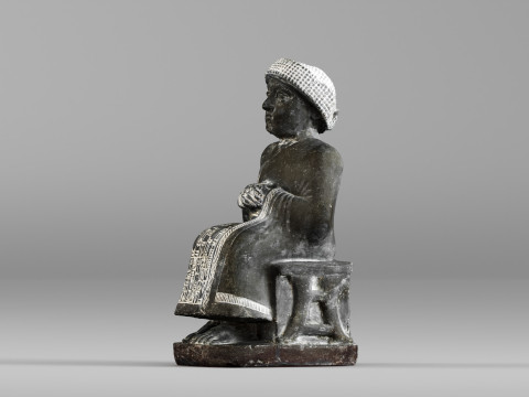 001650 Seated Gudea of Lagash Ancient Sumerian Ruler Modello di stampa 3D