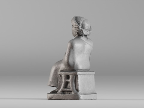 001650 Seated Gudea of Lagash Ancient Sumerian Ruler Modello di stampa 3D