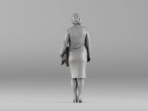 S00092 Pregnant Woman Holding Teddy Bear 3D Print Model