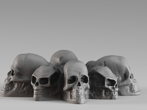 001652 Skull Ashtray 3D Printable Gothic Decor 3Dプリントモデル