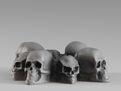 001652 Skull Ashtray 3D Printable Gothic Decor 3Dプリントモデル