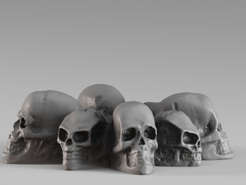 001652 Skull Ashtray 3D Printable Gothic Decor 3Dプリントモデル