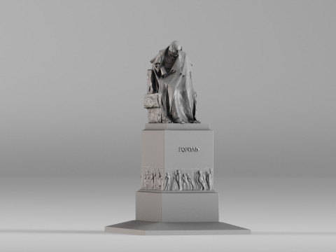 S00013 Nikolai Gogol Monument 3D Printable Model 3D 打印模型