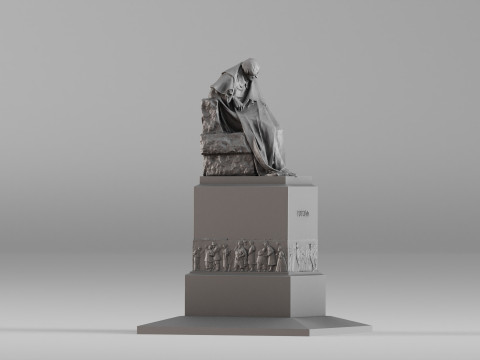 S00013 Nikolai Gogol Monument 3D Printable Model 3D 打印模型