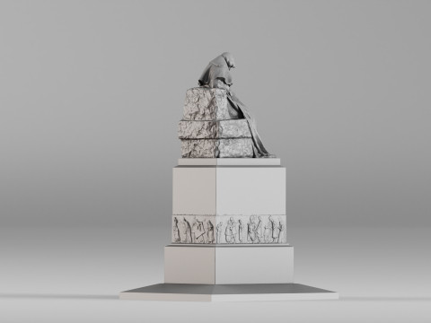 S00013 Nikolai Gogol Monument 3D Printable Model 3D 打印模型