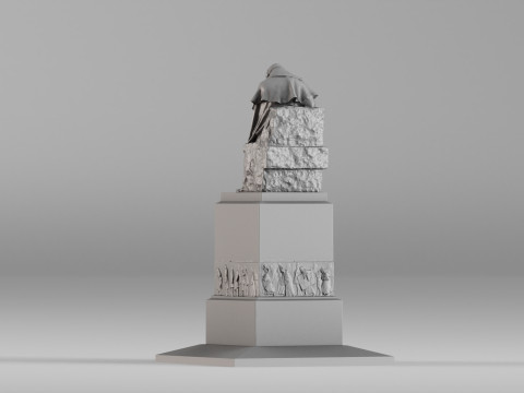 S00013 Nikolai Gogol Monument 3D Printable Model 3D 打印模型