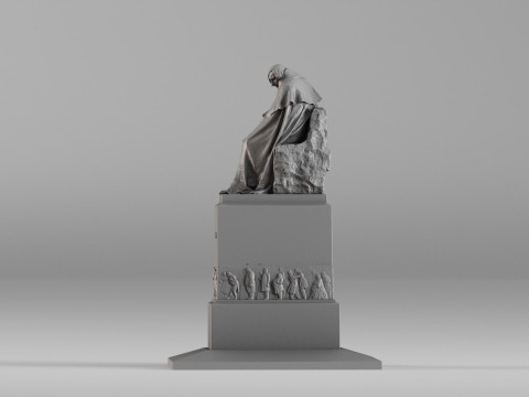 S00013 Nikolai Gogol Monument 3D Printable Model 3D 打印模型
