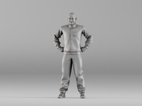 S00114 Male Character in Sports Jacket 3D Printable Model 3D 프린트 모델