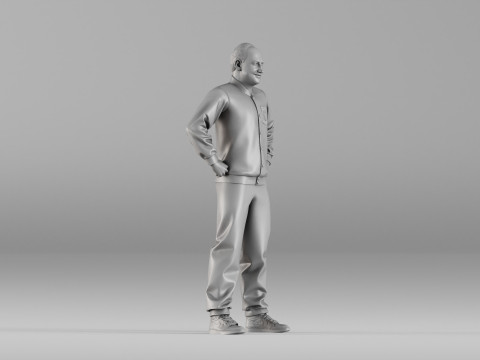 S00114 Male Character in Sports Jacket 3D Printable Model 3D Print Model