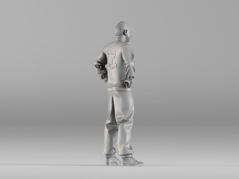 S00114 Male Character in Sports Jacket 3D Printable Model 3D Print Model