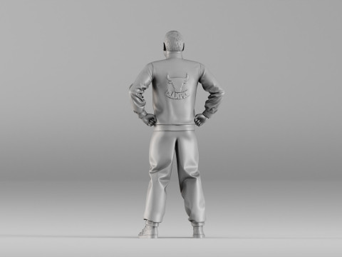 S00114 Male Character in Sports Jacket 3D Printable Model 3D Print Model