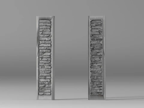 001653 Stone Panel Casting Mold 3D Print Model