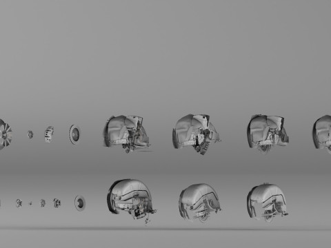 001654 3D Scan of Jaguar XKR II Suspension and Wheel Assembly Model 3D
