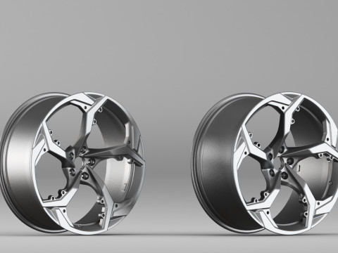 001655 3D Scan of Car Alloy Wheel Rim 3D 프린트 모델