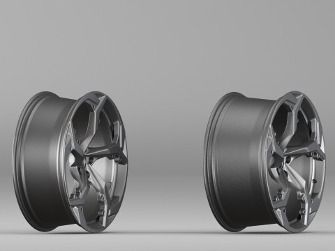 001655 3D Scan of Car Alloy Wheel Rim 3D 프린트 모델