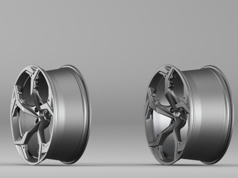 001655 3D Scan of Car Alloy Wheel Rim 3D 프린트 모델