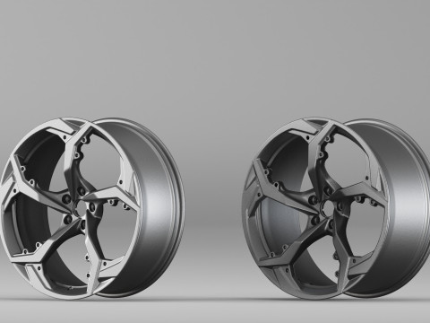 001655 3D Scan of Car Alloy Wheel Rim 3D 프린트 모델