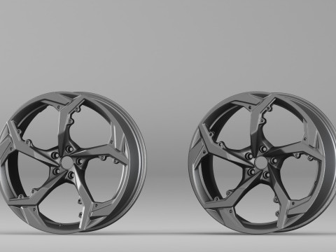 001655 3D Scan of Car Alloy Wheel Rim 3D 프린트 모델