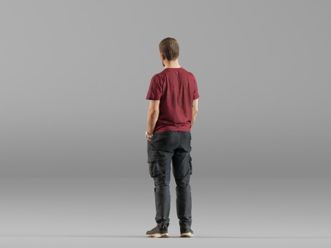 001657 Man in Casual Clothing 3D Model