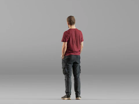 001657 Man in Casual Clothing 3D Model